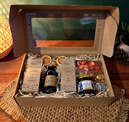 Craftbe Box Prezentowy XL z Herbatą, Konfiturą i czekoladą