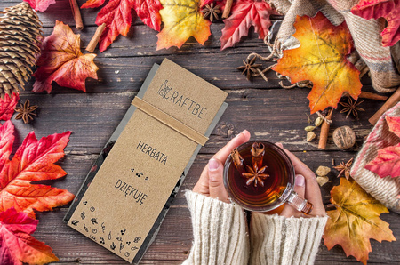 HERBATA DZIĘKUJĘ CI CZARNA NA PREZENT ŚWIĄTECZNA ZIMOWA MAGIA PODZIĘKOWANIE