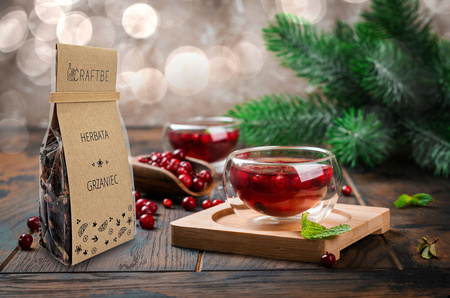 ROZGRZEWAJĄCA HERBATA ZIMOWA GRZANIEC KORZENNY ŚWIATECZNA NA PREZENT CZARNA