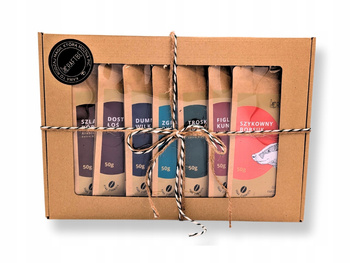 ZESTAW DEGUSTACYJNY KAWA ZIARNIST BOX PREZENTOWY ZESTAW 8 KAW Z PALARNI